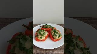 Фаршированный перец в духовке под сырной шапочкой😋 [upl. by Nihi]