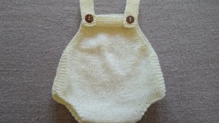 Salopette body ou barboteuse bébé aux tricot facile à faire [upl. by Imot]