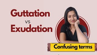 Difference between Guttation and Exudation  Bleeding  Confusing terms  Biology   Suman Yadav [upl. by Kachine404]