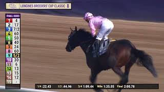 Sierra Leone wins the Longines Breeders Cup Classic GI race 8 at Del Mar 11224 [upl. by Qidas]