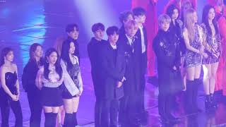 BTS BLACKPINK RED VELVET REACTION OF GOT7 SBS GAYO DAEJUN 2018 [upl. by Miquela590]