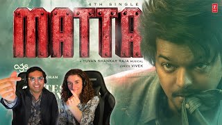 MATTA Lyrical Song Tamil  Thalapathy Vijay  Venkat Prabhu  Yuvan Shankar  The GOAT  FampI React [upl. by Yenots]