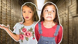 TOY VAULT Escape Room Challenge Stuck inside secret toy Vault [upl. by Sarajane75]