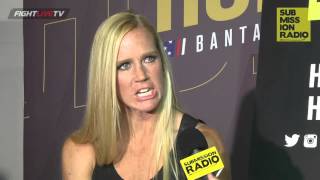 UFC 193 Holly Holm on getting kicked by fan how good Rondas boxing really is [upl. by Oinotla]