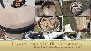 Hayward Pro Grid DE Filter Cleaning  Complete Process  1 of 2 [upl. by Eseneg]