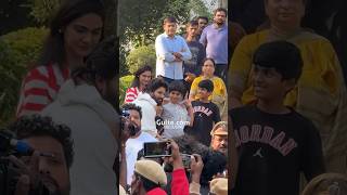 AlluArjuns Homecoming 🥹❤️  An emotional moment AlluAyaan AlluArha  Gulte [upl. by Arelc]