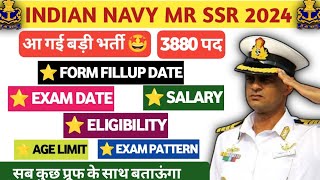 Navy MR SSR New Vacancy 2024🔥 Navy Official Notification Out Age Limit Salary Qualificationnavy [upl. by Lateehs]