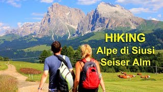 Hiking Alpe di SiusiSeiser Alm Dolomites Italy [upl. by Adeys]