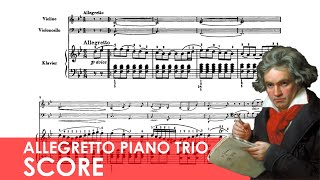 BEETHOVEN Allegretto for Piano Trio in Bflat major WoO 39 Score [upl. by Jet]