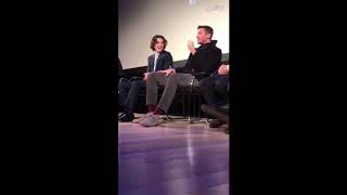 Timothée Chalamet Dancing at Timestalks QampA NYC 11172017 call me by your name [upl. by Anelis]