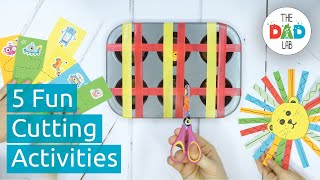 How to Use Scissors  5 Fun Cutting Activities for Children [upl. by Eslek409]