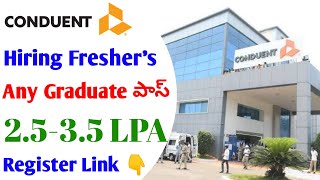 Conduent Jobs  Conduent Company Jobs In Hyderabad  Latest Jobs In Telugu [upl. by Sinnylg]