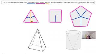 Geometry Study Hall apothem height and slant height [upl. by Asare]