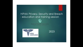 2023 HIPAA PRIVACY SECURITY amp BREACH [upl. by Ttoile230]