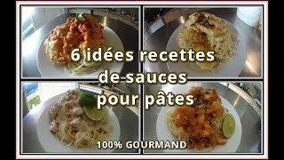 Sauce pour pâtes  5 recettes faciles [upl. by Ariad]