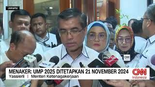 Menaker UMP 2025 Ditetapkan 21 November 2024 [upl. by Stutzman]