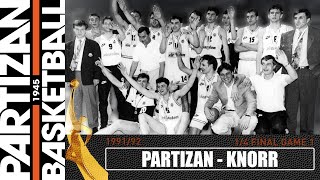 PARTIZAN  KNORR BOLOGNA  14 FINAL GAME1 EUROLEAGUE 199192 [upl. by Nylanaj642]