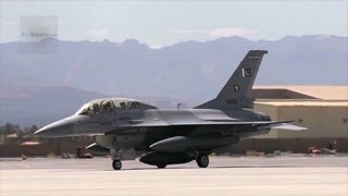 Pakistani F16s Takeoffs Landings Flight Line Activity Air Refueling [upl. by Norod]