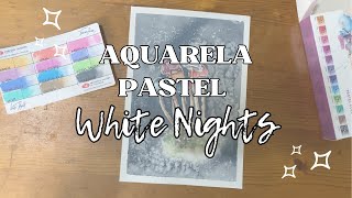 Aquarelas em tons pasteis White Nights  Testando Pigmentos  Review de material artístico 🎨🖌️ [upl. by Anotyad]