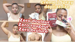 Crème spray  dépilatoire et tondeuse épilation aisselles maillot jambes et corps [upl. by Arthur129]