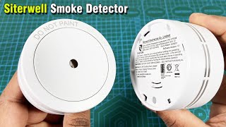 Siterwell Photoelectric Smoke Alarm Smoke Detector Unboxing and Test [upl. by Eul378]