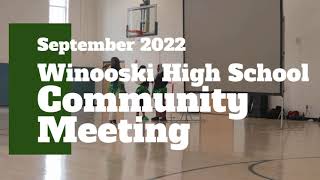 WHS Sept 22 Community Meeting [upl. by Abad628]