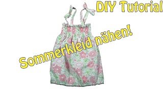 KINDER SOMMERKLEID SELBER NÄHEN  DIY  Nähen für Anfänger  Tutorial [upl. by Dennis]