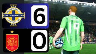 Northern Ireland 60 Spain EA Sports FC 24 International FRIENDLY  HIGHLIGHTS  Difficulty Pro [upl. by Charla]