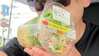 振っておいしいパスタサラダ 豚しゃぶ ローソン コンビニ食レポ コンビニ飯 [upl. by Moyra]