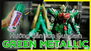 Cách sơn mô hình xanh metallic Gundam Altron Nataku MG 1100 Supernova bằng sơn phun ATM [upl. by Forsta]