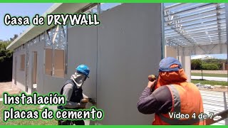 Cómo Instalar PLACAS de FIBROCEMENTO para una CASA de DRYWALL paso a paso tratamiento de juntas ❗ [upl. by Carlick135]