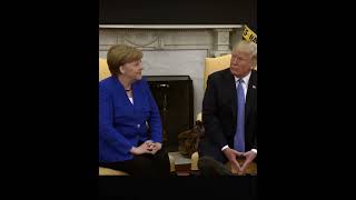 Angela Merkel SLUMPS after Trump’s HaNdShAkE youtubeshorts [upl. by Nyliac291]