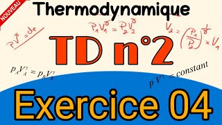 Exercice 04  TD 2  Thermodynamique S1  Premier principe de la thermodynamique MIP  SMPC  SMI [upl. by Poul]