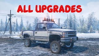 SnowRunner  All upgrade locations of the Chevrolet CK1500 [upl. by Yahsan680]