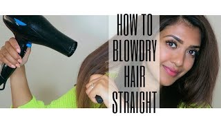 HOW TO BLOWDRY HAIR STRAIGHT  Step by Step  Vithya Hair and Makeup [upl. by Rape]