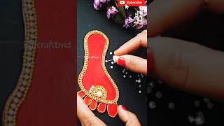 Laxmiji foot👣 diy shorts diwali laxmi craft crafteraditi decor diy [upl. by Siuqcram]