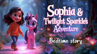 Sophia and Twilight Sparkle’s Adventure 🦄  My Little Pony Unicorn Bedtime Story for Kids [upl. by Wilder623]