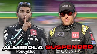 Aric Almirola Suspended After Bubba Wallace Fight [upl. by Asaeret]