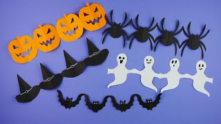 Halloween decorations with paper easy Paper cutting DIY [upl. by Yenaled768]