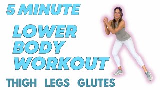 5Minute Standing Leg Workout for Toned Glutes and Thighs [upl. by Los]