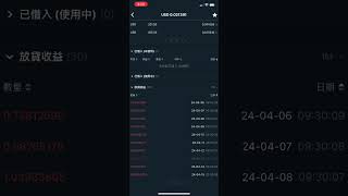 Bitfinex綠葉放貸第128天，累積收益12523USDbitfinex 投資 被動收入 [upl. by Ahsenat]