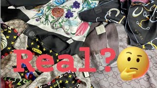 How to tell a Real Gucci Silk and Monogram Scarves 83❤️👜 [upl. by Dash81]