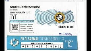 Bilgi Samal Türkiye geneli TYT3 geometri çözümleri 20243 [upl. by Magee937]