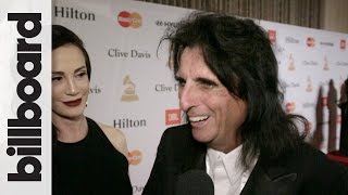 Alice Cooper Clive Davis PreGRAMMY Gala Red Carpet  2016 [upl. by Yttiy663]