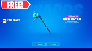 How To Get MINTY PICKAXE FREE in Fortnite Chapter 2 Season 7 Merry Mint Axe 2021 Fortnite [upl. by Anhavas]