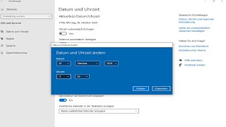 Windows 10 Uhrzeit am PC Laptop einstellen  Uhr ändern Sommerzeit Winterzeit umstellen Zeit stellen [upl. by Huntley]