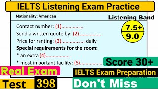 IELTS Listening Practice Test 2024 with Answers Real Exam  398 [upl. by Gretal]