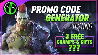 Is It Legit Testing RAID Shadow Legends Promo Code Generator for 3 FREE Champions amp Resources [upl. by Bendicty]