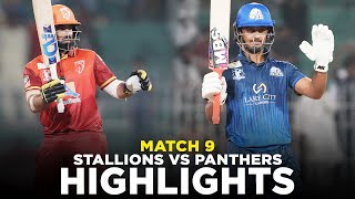 Full Highlights  Stallions vs Panthers  Match 9  Bahria Town Champions Cup 2024  M9A1K [upl. by Akerboom]