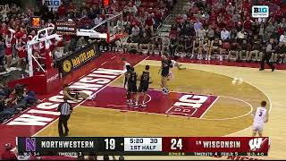 Wisconsin Basketball Highlights vs Northwestern 11324 [upl. by Enelime]